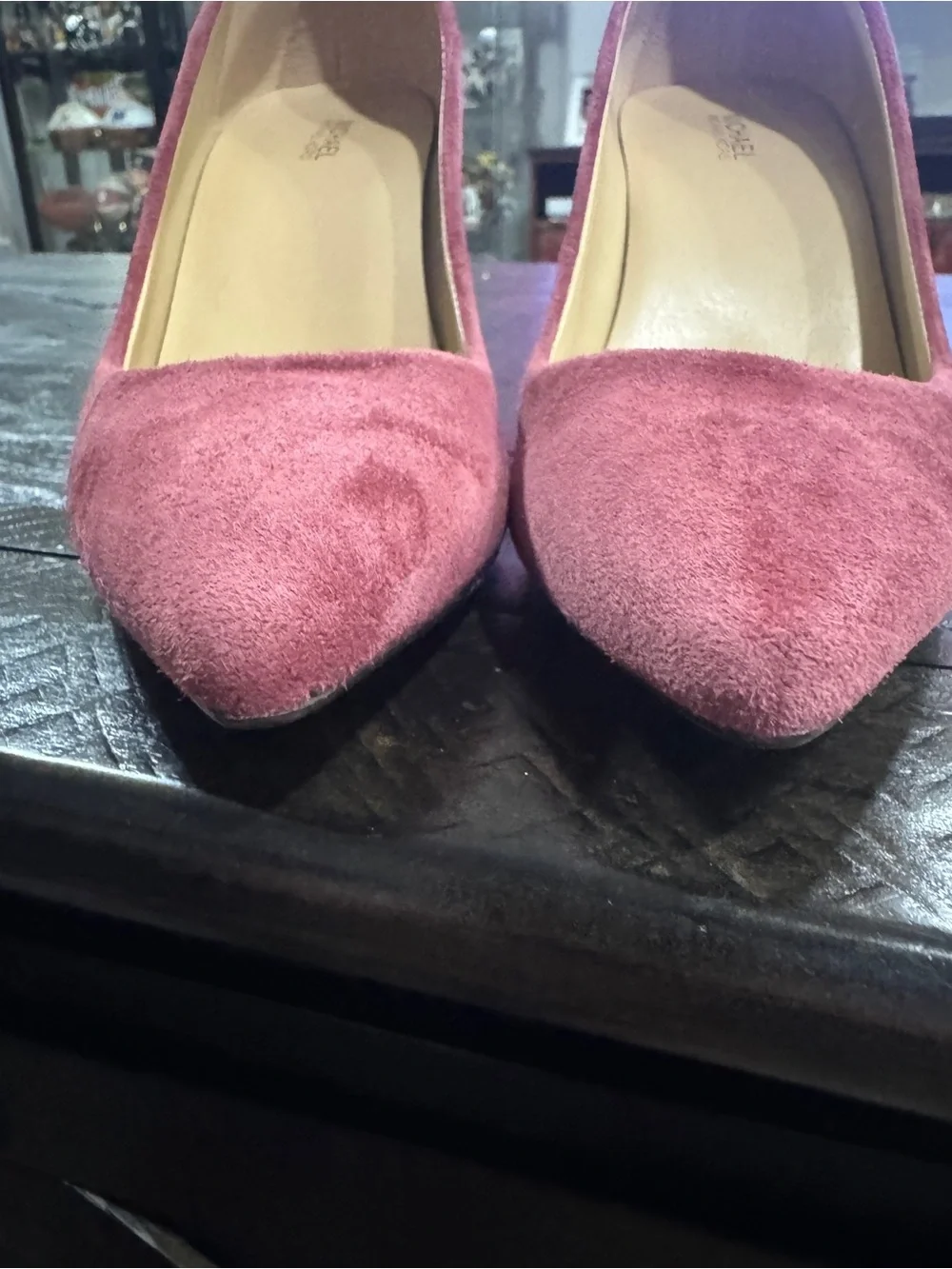 Michael Kors Burgundy Suede Pointed-Toe Pumps – Size 7 1/2